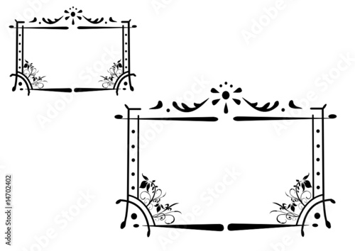 Ornamente und Blumen als Hintergrund