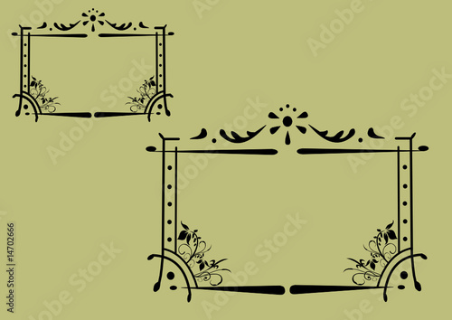 Ornamente und Blumen als Hintergrund