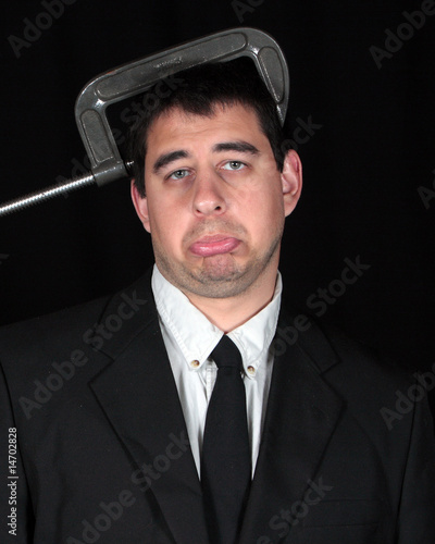 Businessman feeling the pressure
