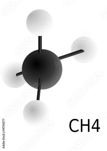 molécule de méthane photo