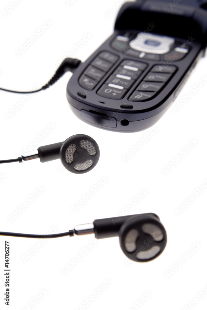 Earbuds and phone Earbuds and phone