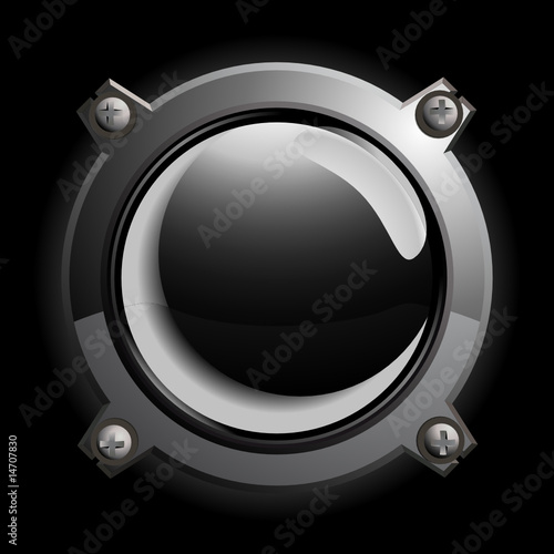 Bouton noir sur fond noir