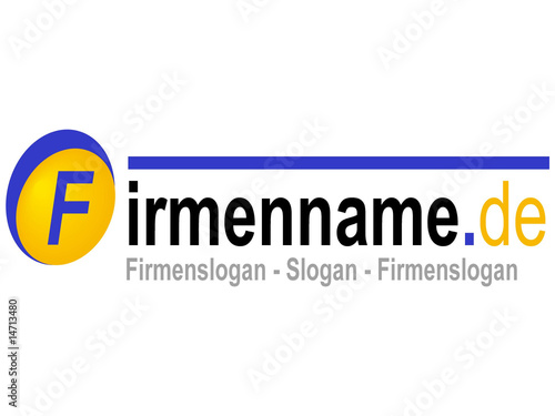 Firmenlogo Scheibe BlauGelb