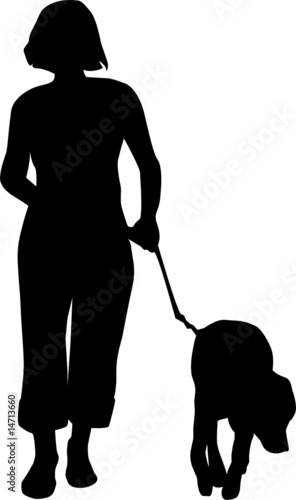 Frau mit Hund