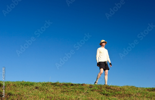 Hiker on a hill