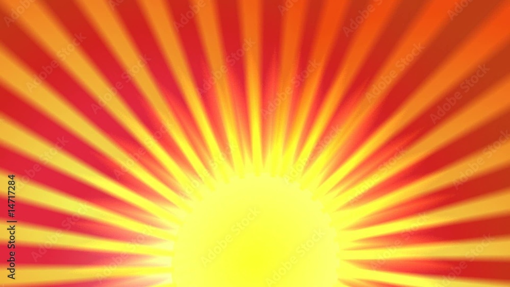 animation rayon de soleil orange