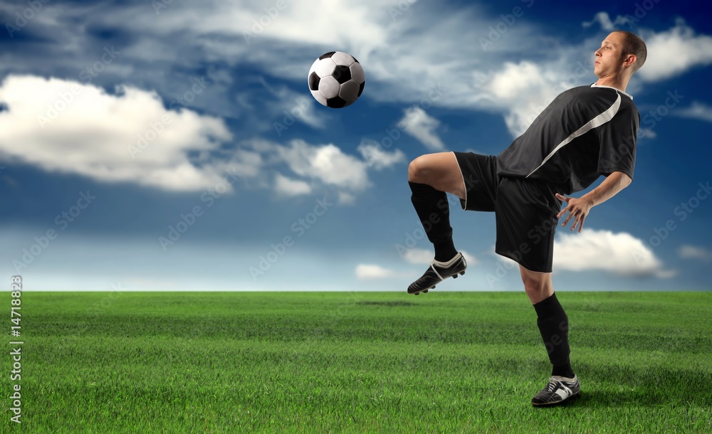 Naklejka premium soccer player