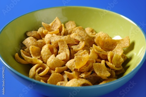 Fried corn golden snack in plate