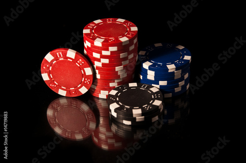 Casino Chips Red and Black