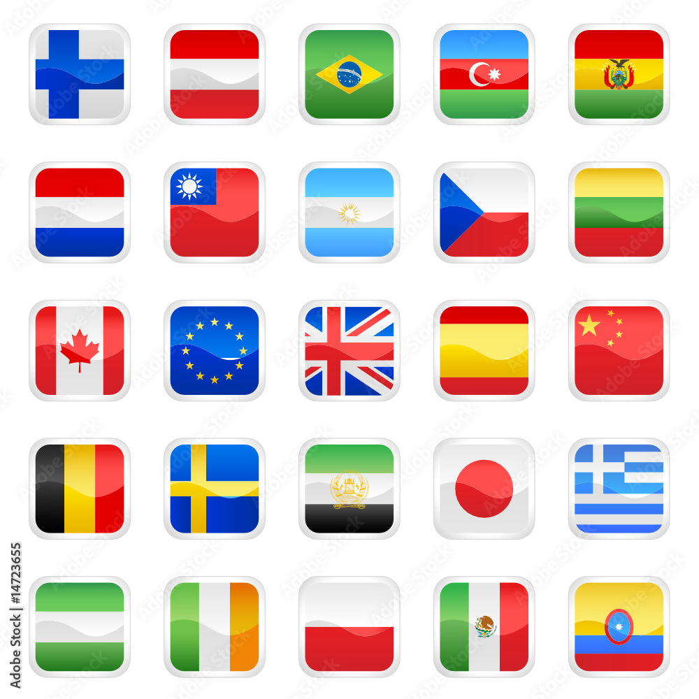 set of flags vector 1