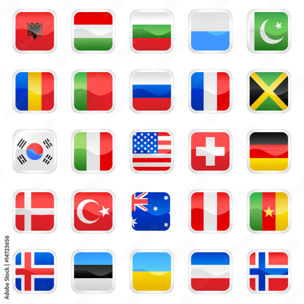 Naklejka premium set of flags vector 2