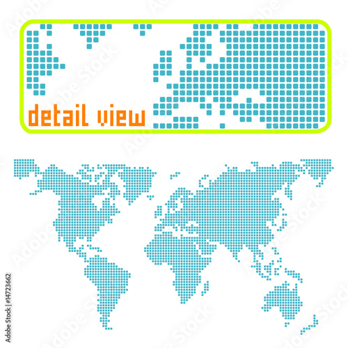 dotted world vector