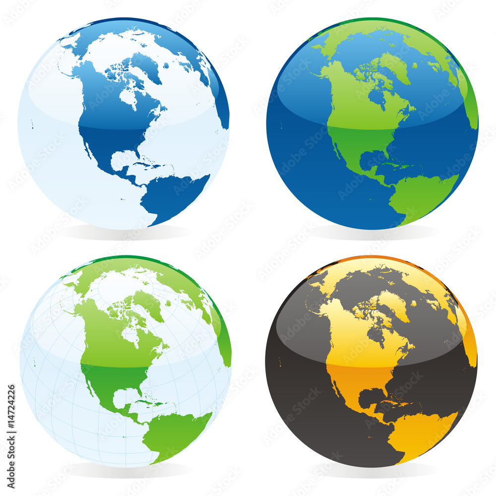 vector world globes