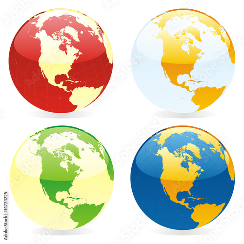 vector world globes