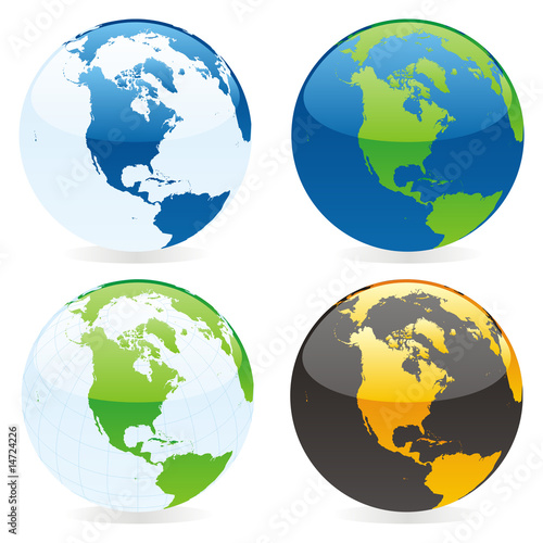 vector world globes