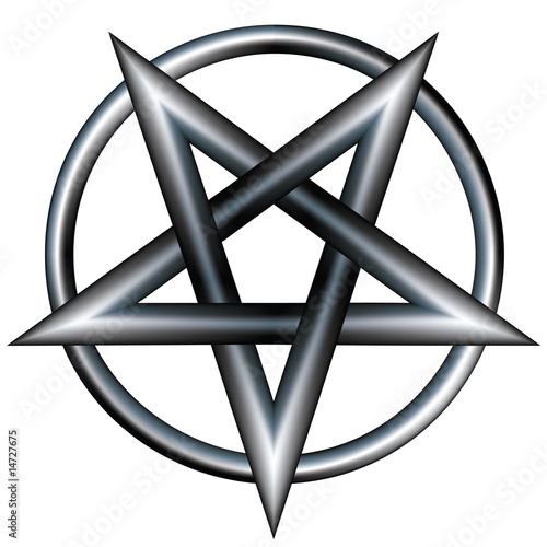 Stainless steel pentagram