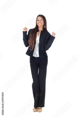 Happy businesswoman