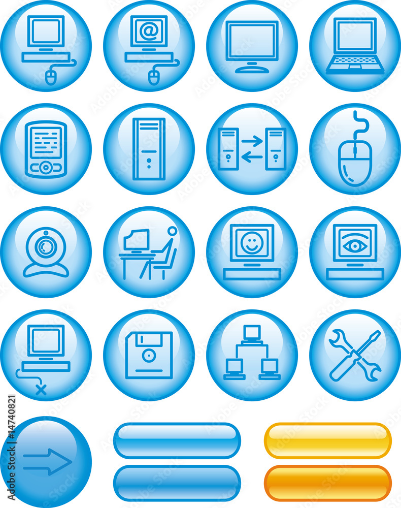 Web Icons Set – Hardware (Vector) Web Icons Set – Hardware (Vector)