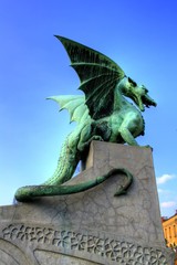 Fotobehang Draken Historisch Ljubljana in Slovenië  © XtravaganT