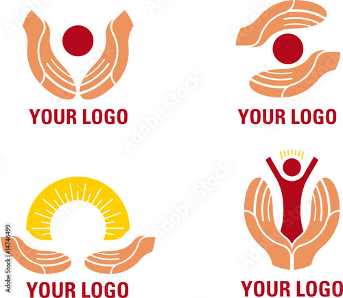 helfende und schützende Hände Vektor Icon