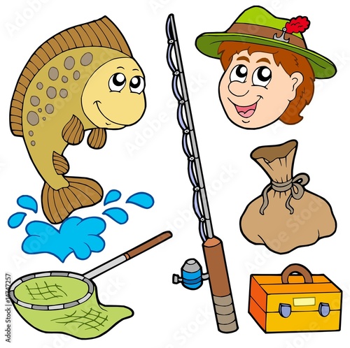 Cartoon fisherman collection