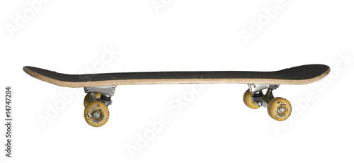 Skateboard on White Background