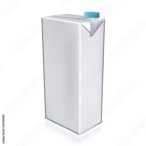 High detailed vector milk pack isolated on white