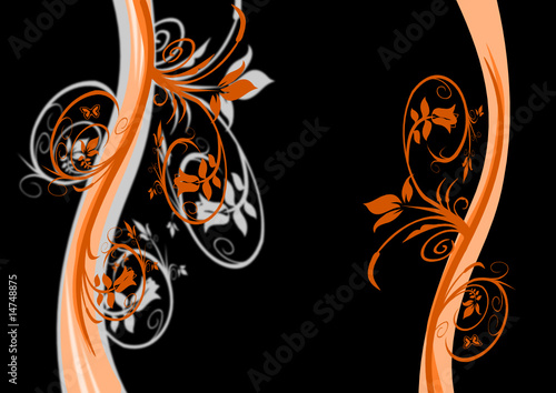 Blumen und Ornamente als Entwurf
