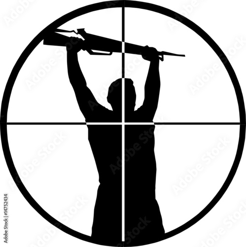 soldier on target illustration photo