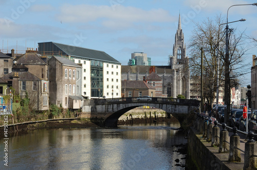 View to Cork city, in background cathedral