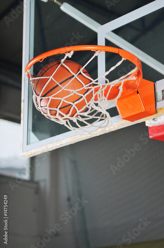 basket ball in basketball basket    ) © .shock