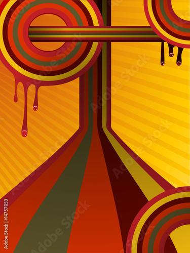 orange retro background