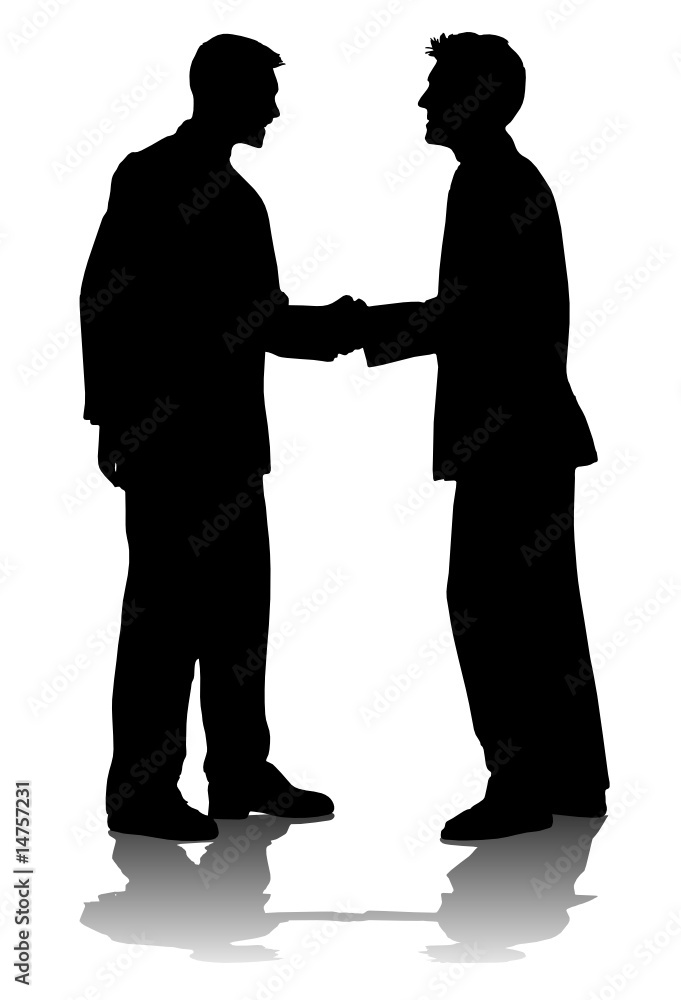 two businesmen shake hands