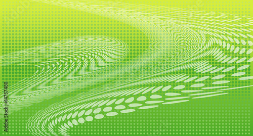 Tableau sur toile Wave background green