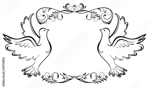 Vintage wedding frame