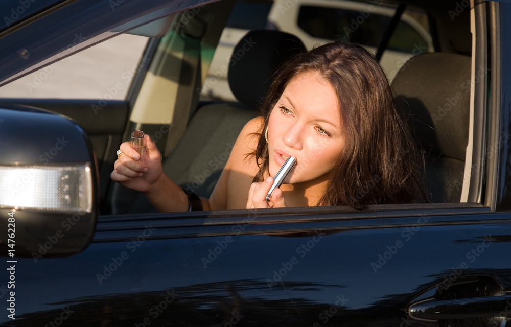 make up in car