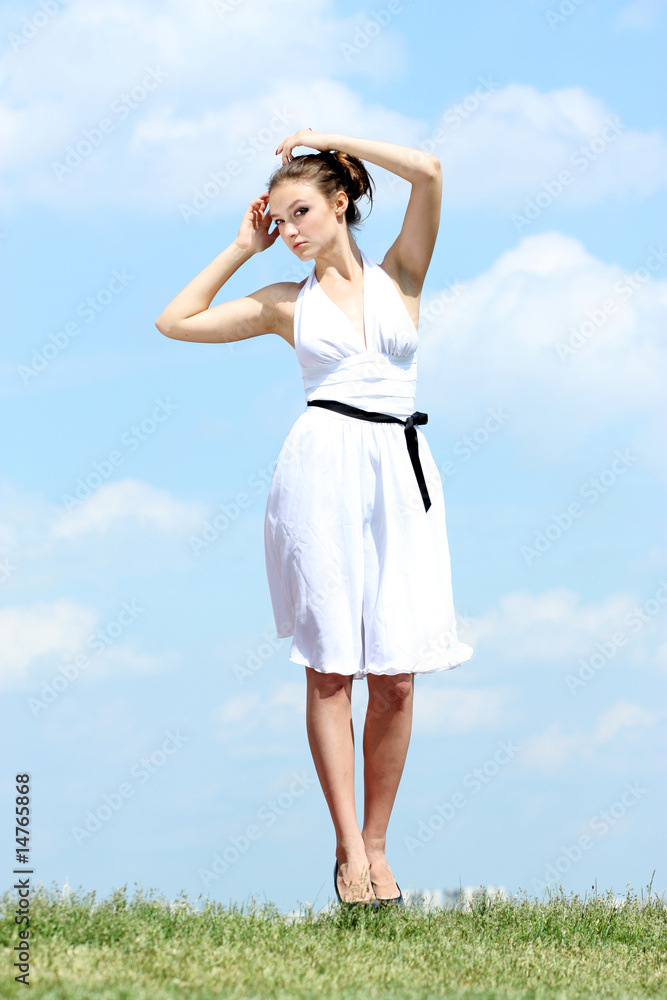 woman in white dress woman in white dress