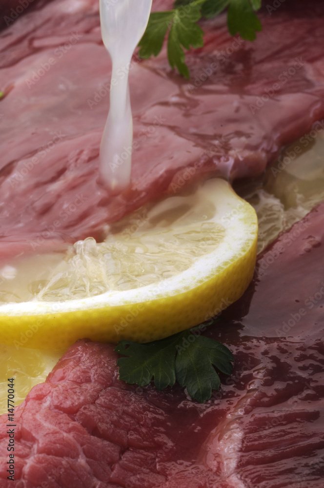 Carne marinata al limone