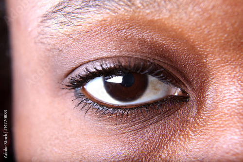 eye of afro american woman