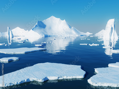 Leinwand Poster Icebergs