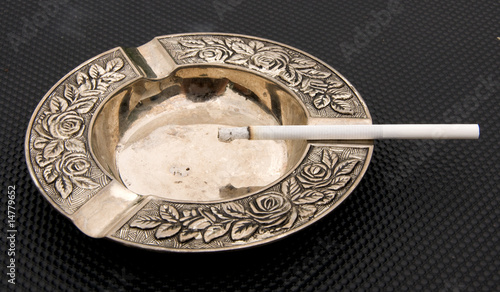 cigarette and ashtray