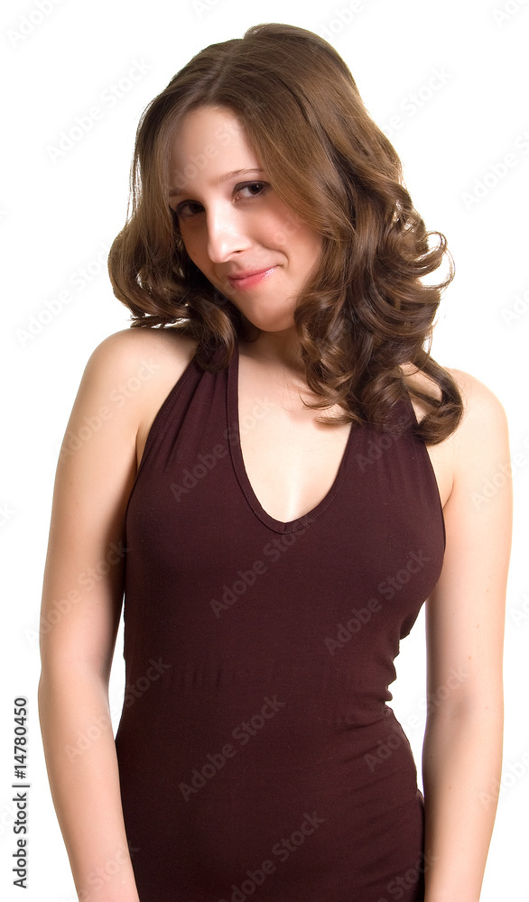 young girl in brown young girl in brown