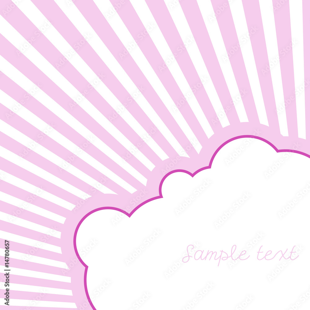 Cloud with rays and place for text. Vector Cloud with rays and place for text. Vector