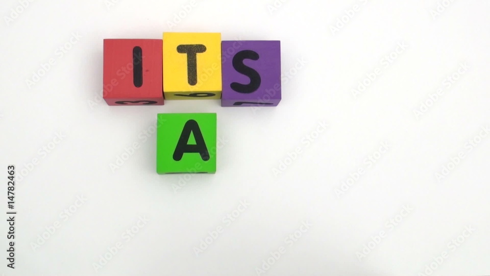 Alphabet blocks spell out IT'S A BOY series - HD Alphabet blocks spell out IT'S A BOY series - HD