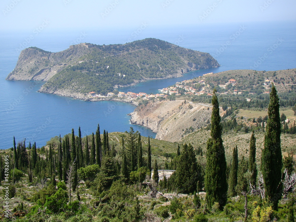 Fototapeta premium Blick auf Assos auf Kefalonia