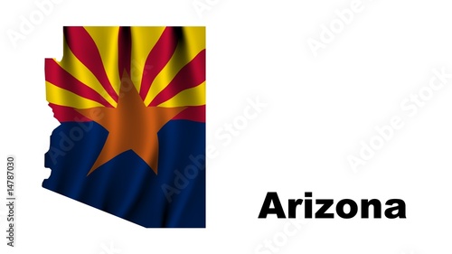Arizona Flag as the territory Map