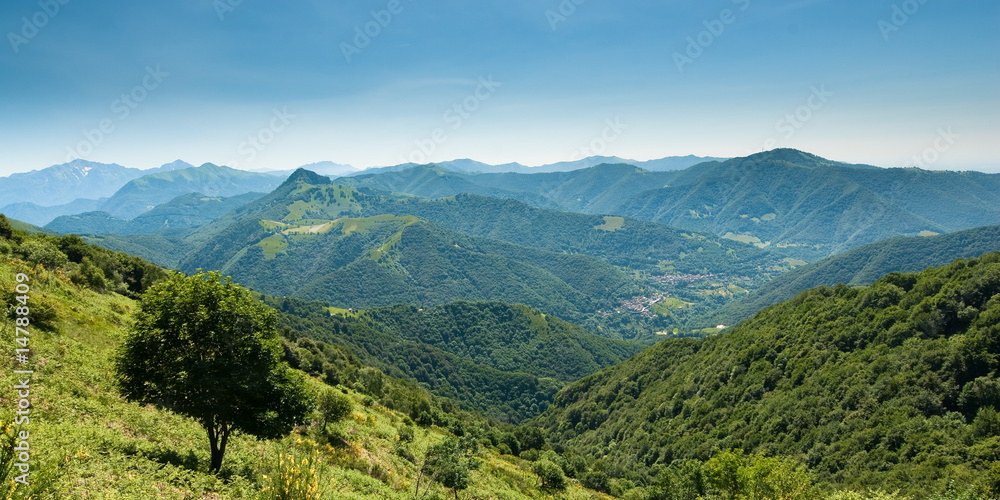 Naklejka premium View from Monte Generoso