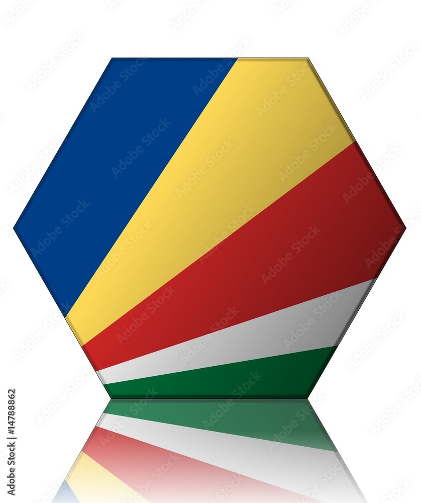 Fototapeta premium seychelles drapeau hexagone sychelles flag