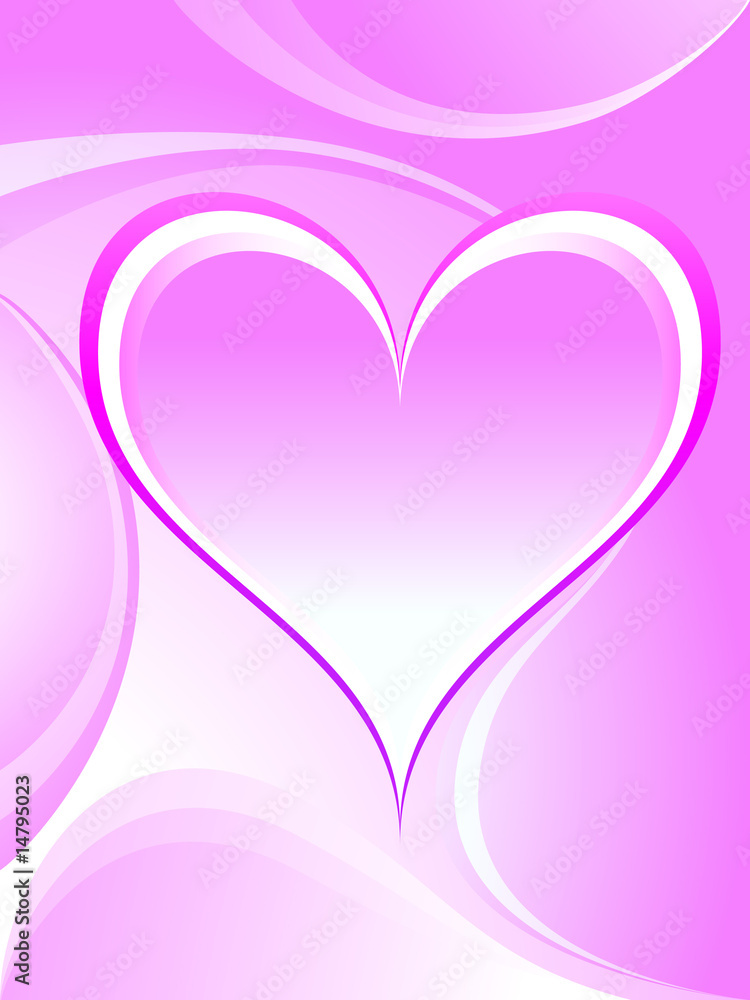 Romantic heart background. Vector illustration.