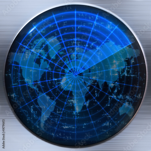 world map radar or sonar